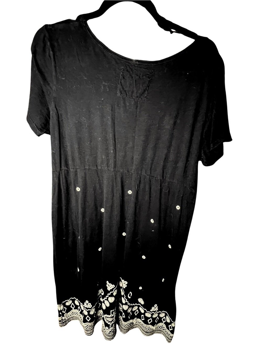 Johnny Was Black Embroidered Knit Dress size L - Picture 2 of 6